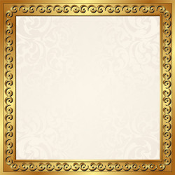Elegant Ecru Background with Golden Frame vector image