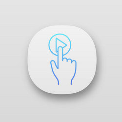 play button click app icons set vector image