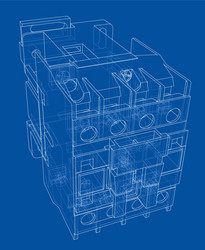 Automatic circuit breaker concept vector