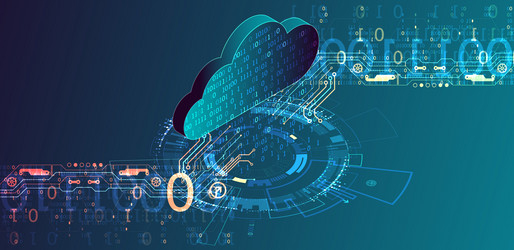 Cloud computing conceptabstract connection vector