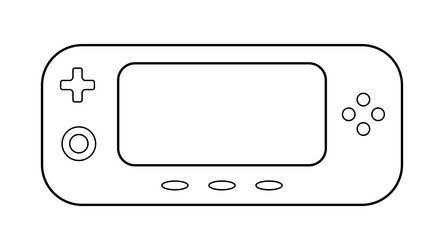 handheld portable game console play stream vector