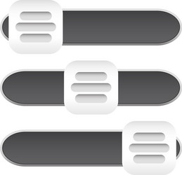 horizontal sliders adjust bars 3 state buttons vector