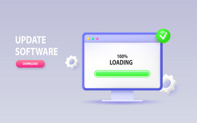 loading computer software update the device vector image
