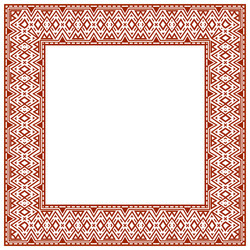 Square frame with ethnic elements vector