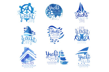 yacht club sailing sports or marine travel Vector Image