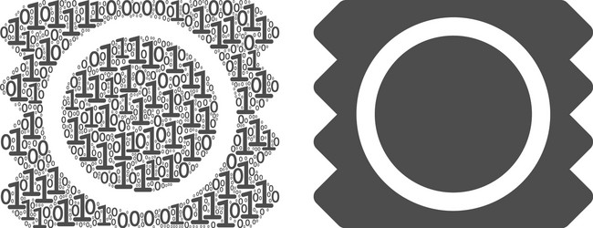 condom package composition of binary digits vector image