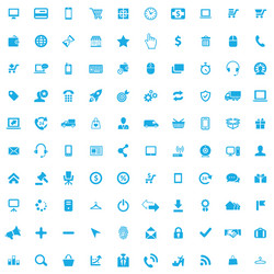 e-commerce 100 icons universal set for web and ui vector image