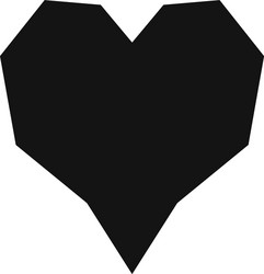 angular heart icon simple style vector image