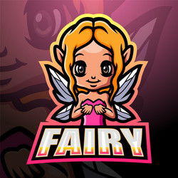 little fairy mascot esport logo design Vector Image