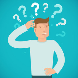 Man Considering Problem Solving vector image