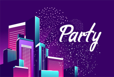 night city party vector