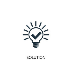 solution icon simple element vector image