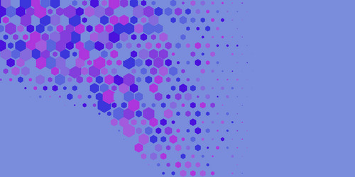 geometric multi size hexagon with color vector image