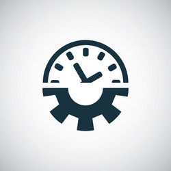 time setting gear watch icon for web and ui vector image