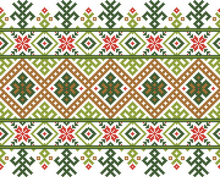 ukrainian ethnic stitch pattern ornament vector