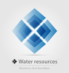 water resource business icon vector