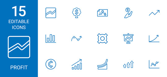 Profit icons vector