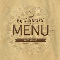 Restaurant menu wood board Royalty Free Vector Image