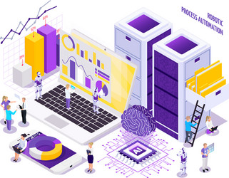 Robotic Process Automation vector image