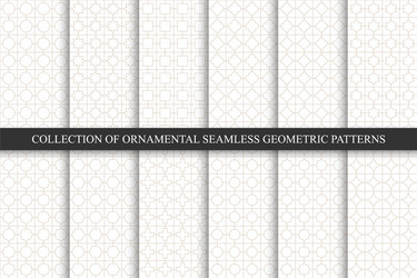 Collection seamless geometric ornamental vector