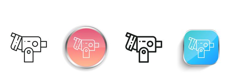 colposcope icon thin linear regular and button vector image
