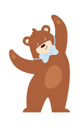 Dancing male bear Royalty Free Vector Image - VectorStock
