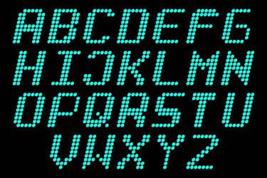 Flat design display font template isolated vector