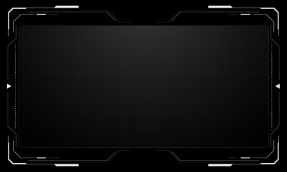 hud frames white grey user interface elements vector image