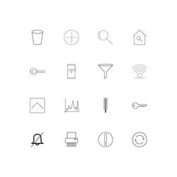 web linear thin icons set outlined simple vector image