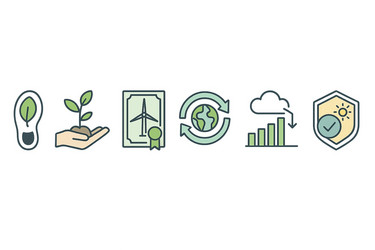 eco-friendly symbols representing sustainability Vector Image