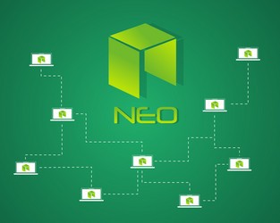 neo blockchain bitcoin background style vector image
