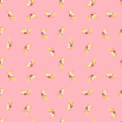 Zoo seamless pattern with random little yellow vector