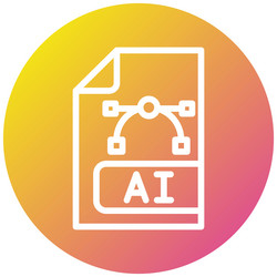 ai file icon design vector image