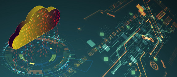 cloud computing conceptabstract connection vector image