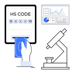 HS Code Data Analysis Chart vector image
