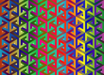 impossible cubes pattern isometric background vector