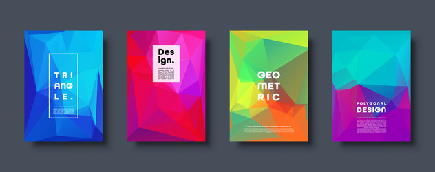 triangle polygonal abstract background colorful vector image