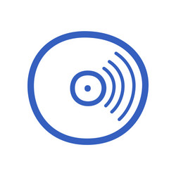 Vinyl Record Icon - Retro Style Vector Image