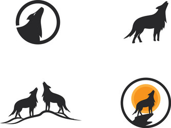 Wolf logo vector