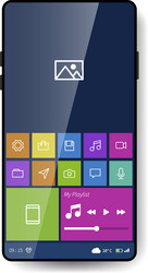 modern simple user interface home screen design vector image