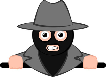 Happy thief cartoon Royalty Free Vector Image - VectorStock