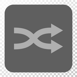 shuffle arrows right rounded square button vector image