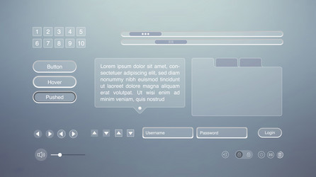 user interface elements vector image