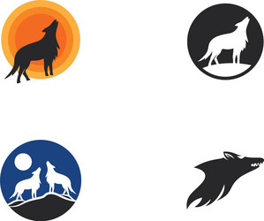 Wolf logo vector