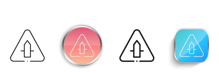 intersection icon thin linear regular and button vector image