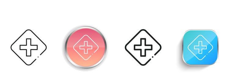 intersection icon thin linear regular and button vector image