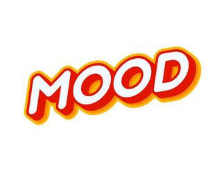 Mood good lettering isolated on white vector