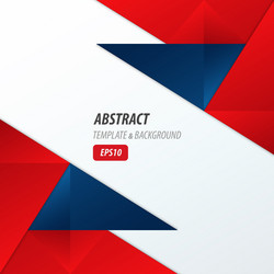 Polygons design template red and blue color vector