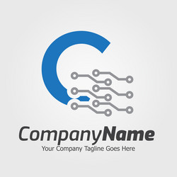 Programming code and technology logo template vector
