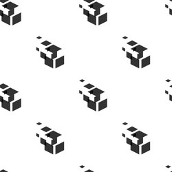 seamless cube like geometric pattern from shape vector image